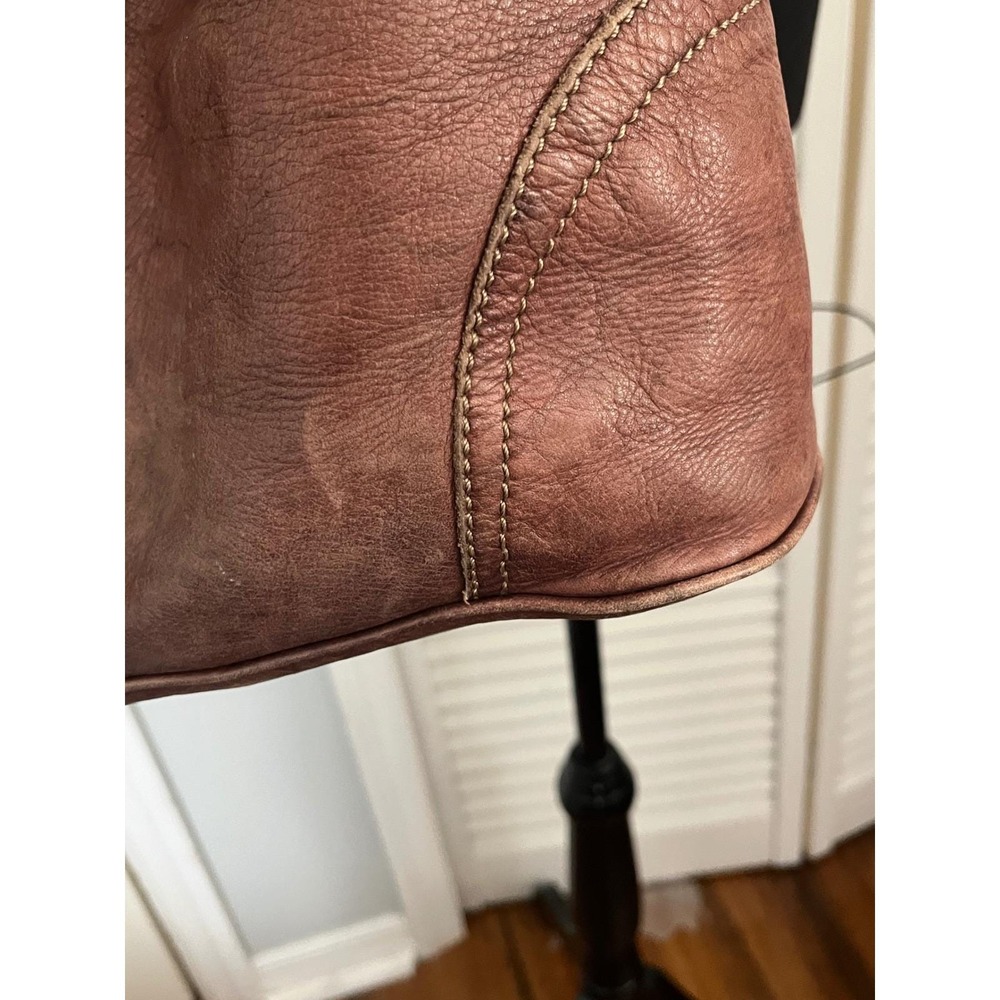 Frye Campus Hobo/Shoulder Bag Distressed Walnut Slouchy Western - Picture 6 of 14